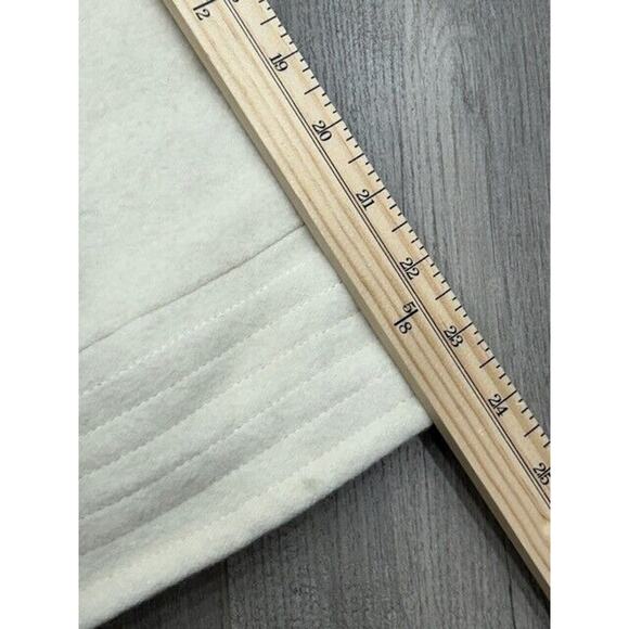 Oscar de la Renta Womens Fleece Jacket Button Down Wool Angora Cream Size 16 - Picture 15 of 16